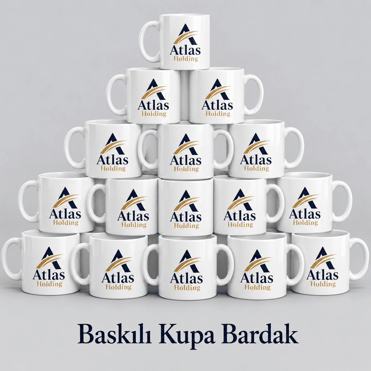 Kurumsal firmalar için toplu baskılı kupa bardak örneği