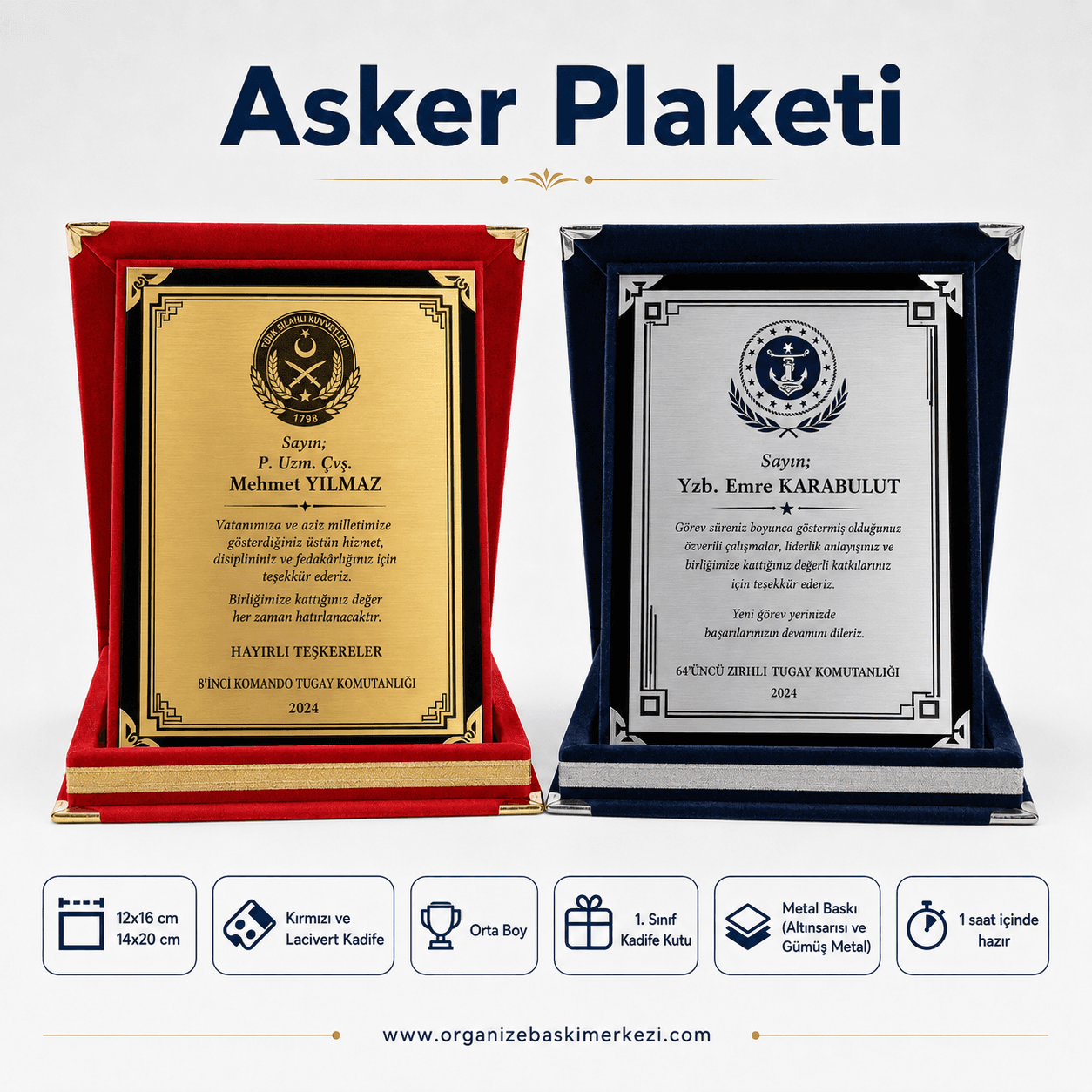 Askeri ve Hatıra Plaketleri